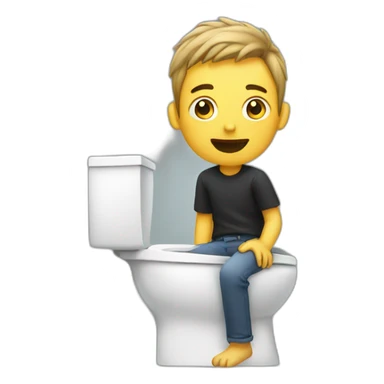 guy on the toilet sticker