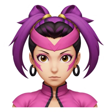 Juri from Street Fighter 6, close-up face sticker