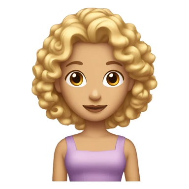 princess with curly blond hair sticker