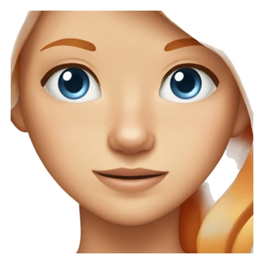 Orange cat and blonde girl eyes skyblue sticker