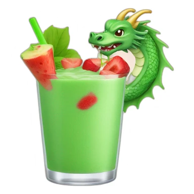 chinese dragon drink smoothie sticker