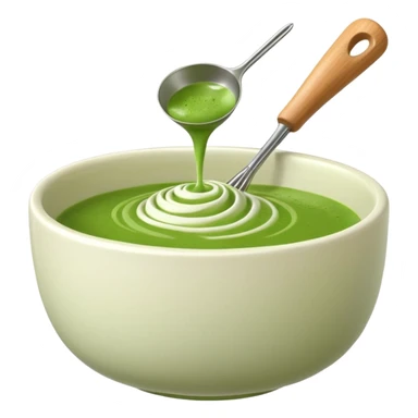 whisk with bowl of matcha sticker