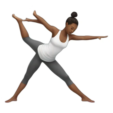 a cool girl doing yoga sticker