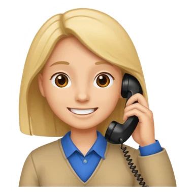 student calling on the phone sticker