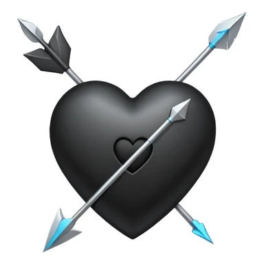 Black heart with arrow. Don't use red colour  sticker