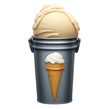 ice cream cone in a trash can sticker