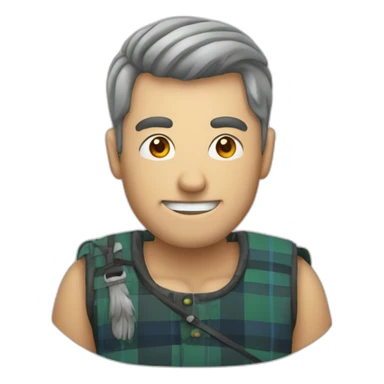 scotsman using an iphone sticker