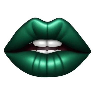 kiss lips beautiful dark emerald color sticker