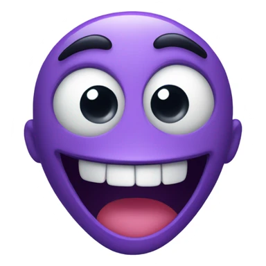  Purple creepy face happy sticker