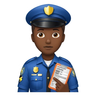 POLICÍA CON MULTA EN LA MANO sticker