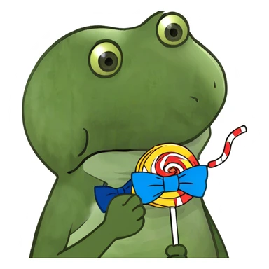 Lollipop sad and blue sticker