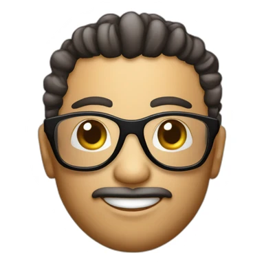 Mec tismey sucré avec lunette noir dégradé cheveux bouclés avec une tortue sticker