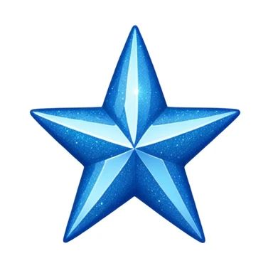 blue glitter star sticker