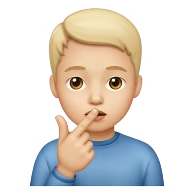 shushing finger sticker