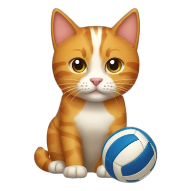 ginger-cat-volleyball-setter sticker