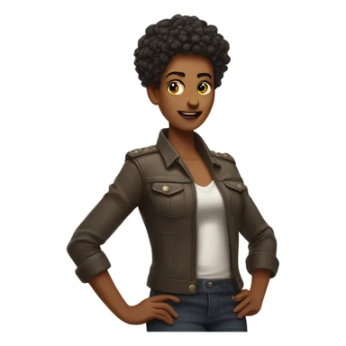 Baddie with nails face and Stanley  sticker