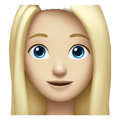 blonde long hair blue eyes girl saying hi sticker