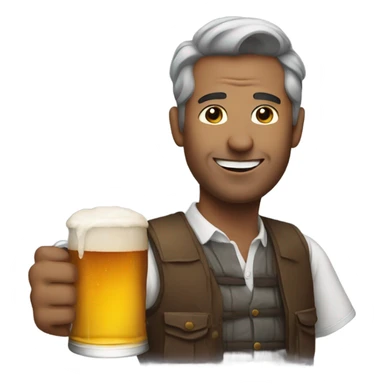 Man with a beer sticker