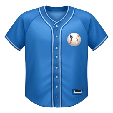 franela de beisbol color azul sin logo  sticker