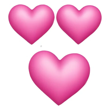 Three pink hearts  sticker