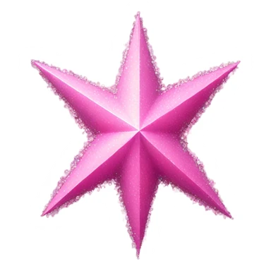 Large pink detailed crystallized star sticker