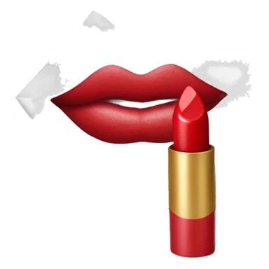 Paper with lipstick kiss sticker