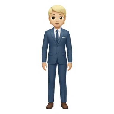 light skin blonde hair man full body sticker