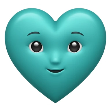 Teal heart with hug sticker