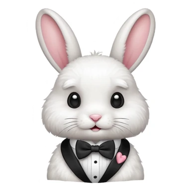 Lapin avec un nœux papillon  sticker