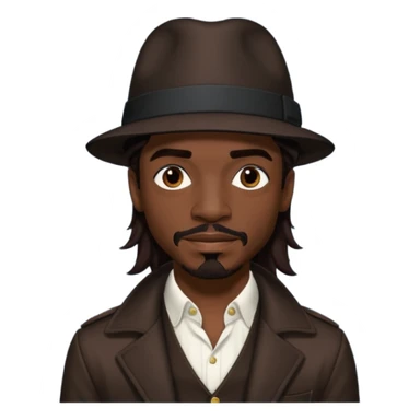 Andre 3000 with long dark brown hair sticker