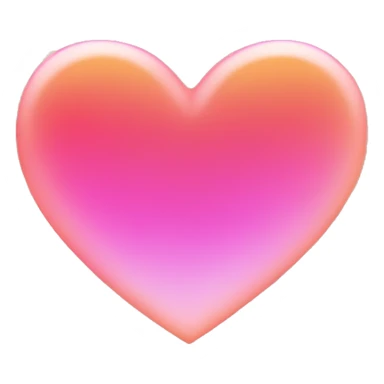 orange and pink gradient heart sticker