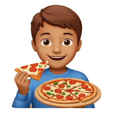 Child Eating Pizza sticker