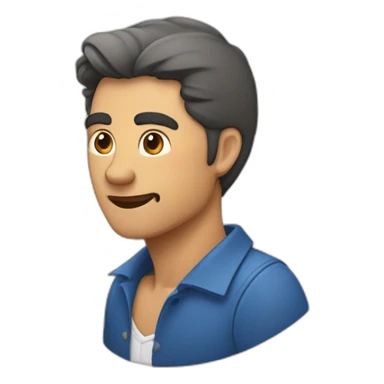 Hombre con dos líneas en la ceja sticker