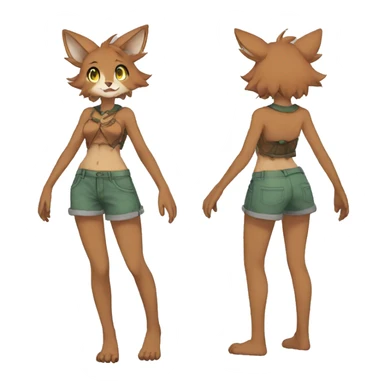 Anthro Sona Fakemon Full Body sticker