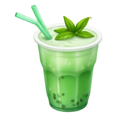 Ice milk green tea sticker