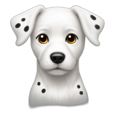 White dog with black dots sticker