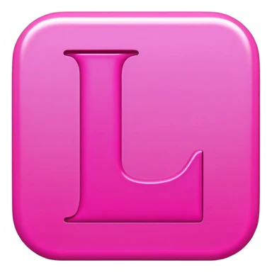 Letter “L” in pink color sticker