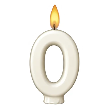 Number 0 birthday candle  sticker