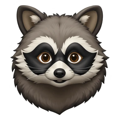 side view of a raccoon sticker