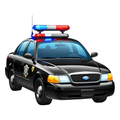 police voiture noir sticker