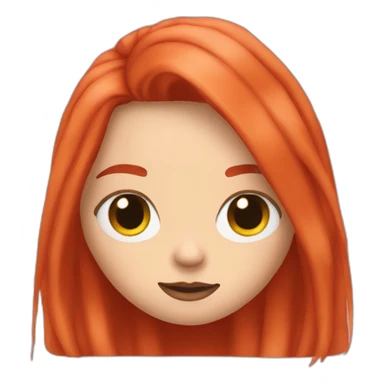 Billie-Eilish with red hair sticker