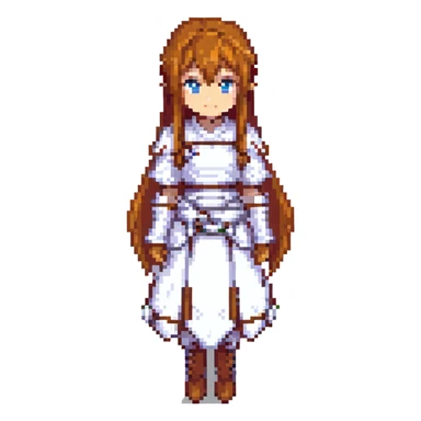 Asuna from Sword Art Online, pixel art style, simplified features sticker