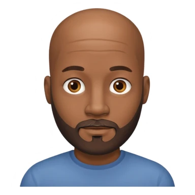 African American male bald salt & pepper beard sticker
