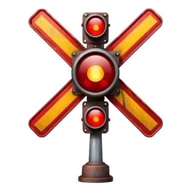 Railroad crossing light sticker