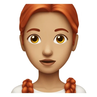girl with long blood red hair sticker