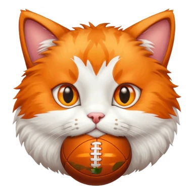 Cat with a football sticker