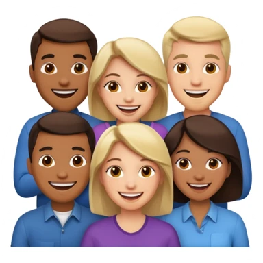 a group of 5 people all of diiferent ages  3men  2 women sticker