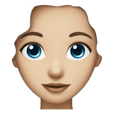 Blue eyed brunette, white woman, wavy hair sticker