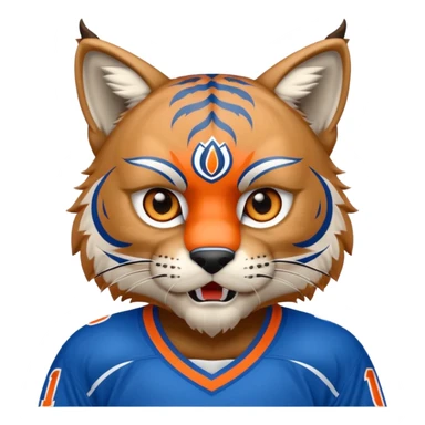 Mascot Brown Lynx Edmonton Oilers sticker