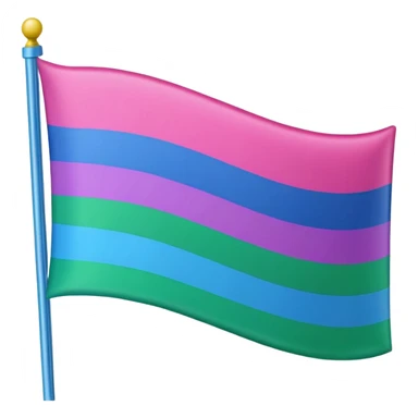 Polysexual flag sticker